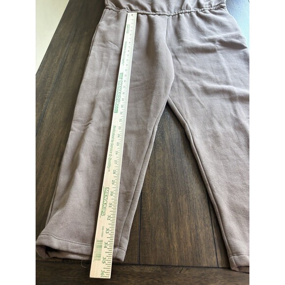 Gap maternity Fleece Sweatsuit Jumpsuit Brown Size Large NEW! - Picture 7 of 10